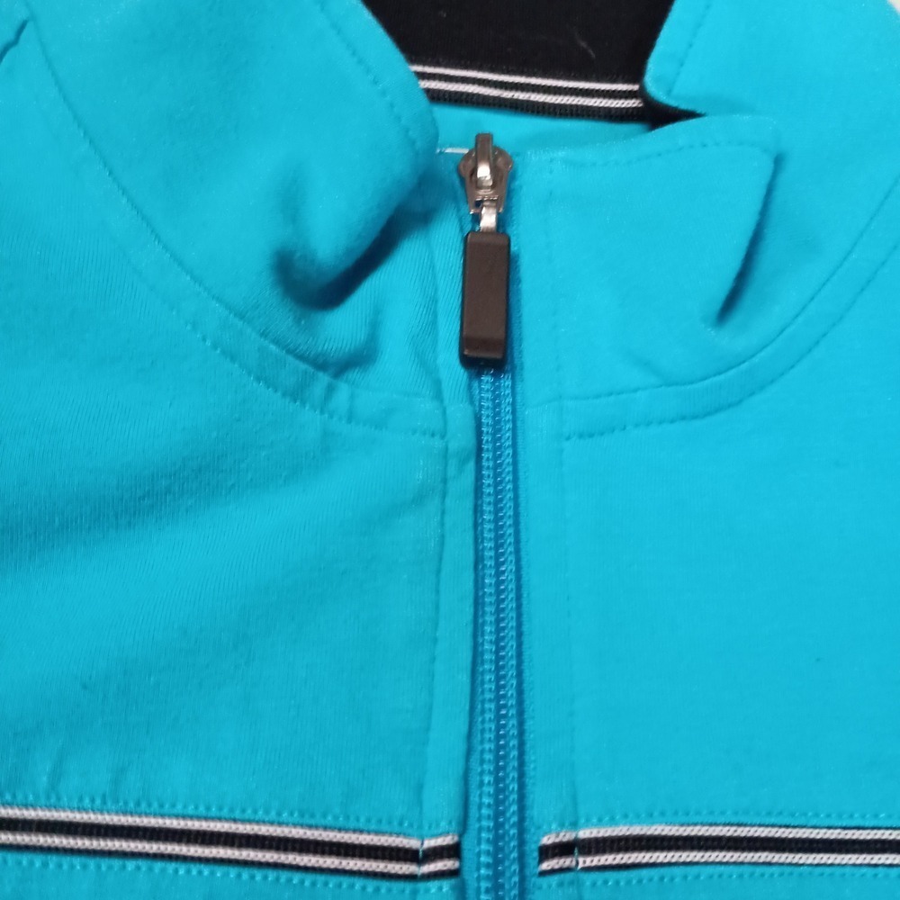 be inspired Womens Zip Up‎ Jacket Teal Blue XL Long Sleeve Athleisure - Picture 13 of 13